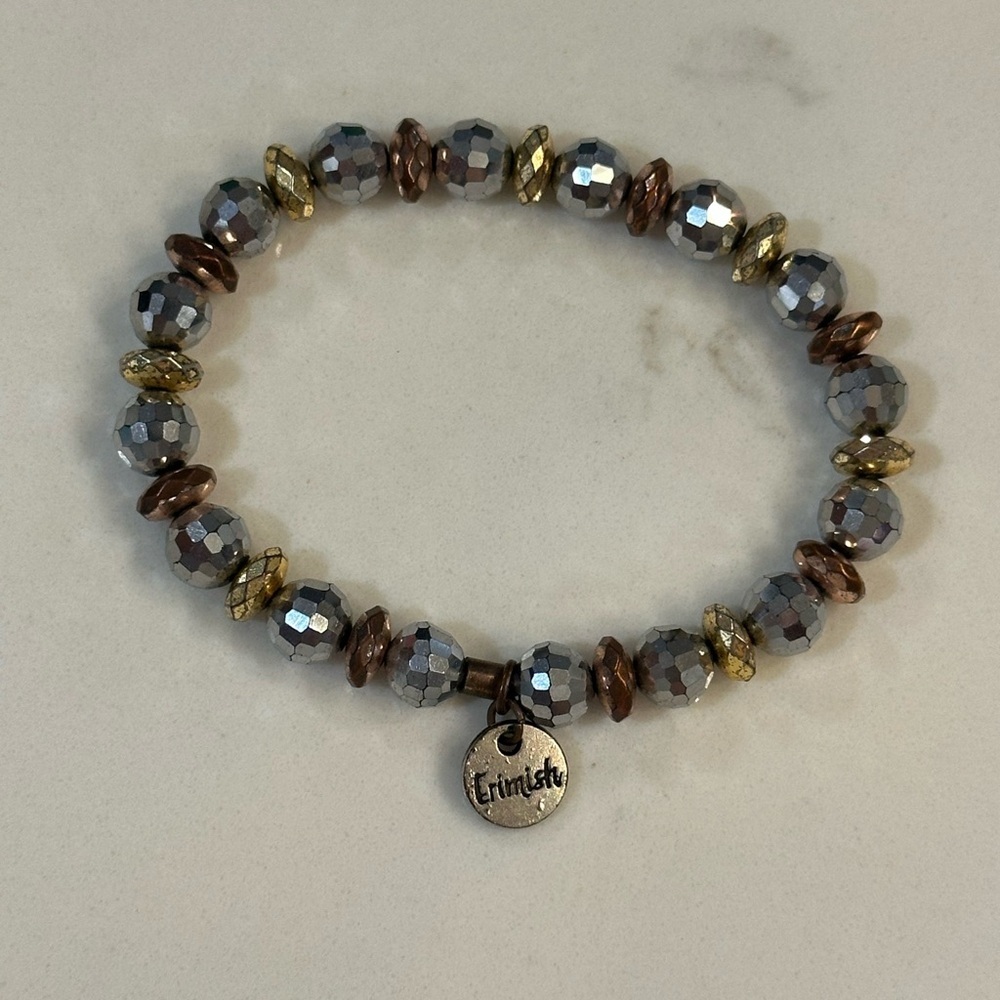 Erimish Silver and Gold Beaded Bracelet ***Bundle & Save on shipping costs! *** - Picture 3 of 6